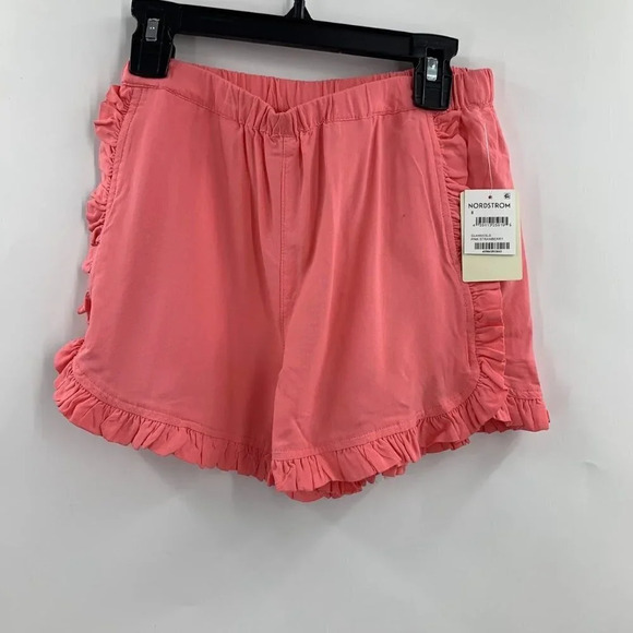 Tucker + Tate Kids' Ruffle Hem Cotton Shorts In Pink Strawberry Size 8 NWT - Picture 2 of 12